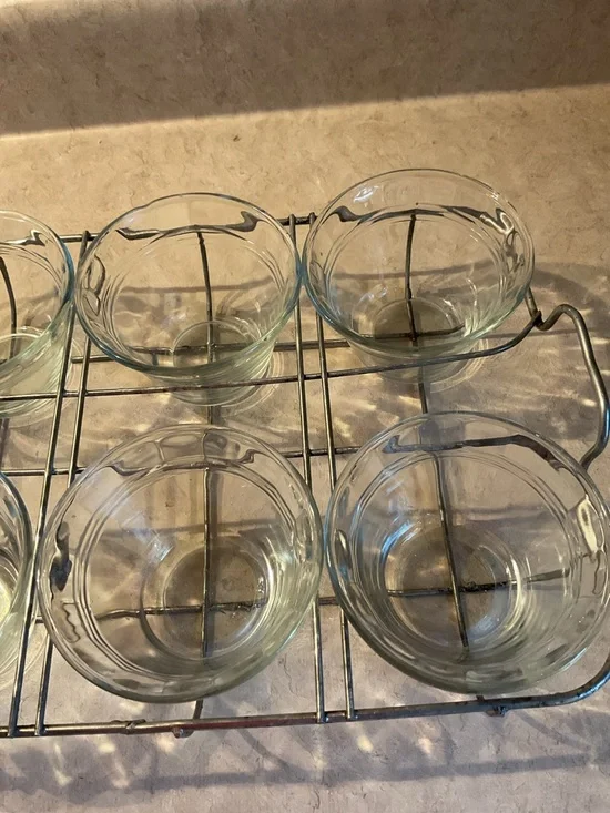 Glass Ramekin Set with Wire Rack - Clear Glass - Picture 2 of 7